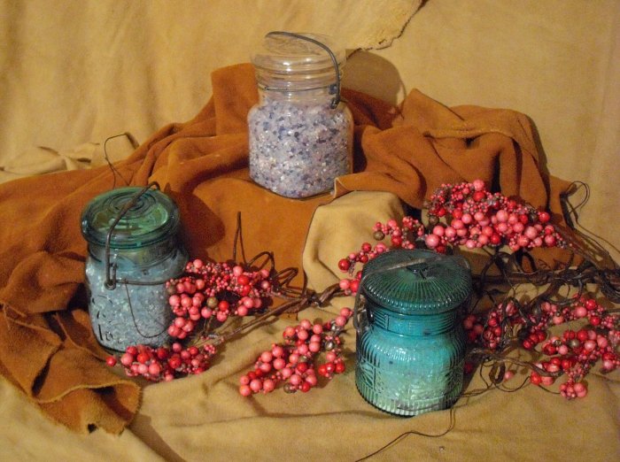 SOLD OUT -- Baby Powder Bath Salts -Antique Jar
