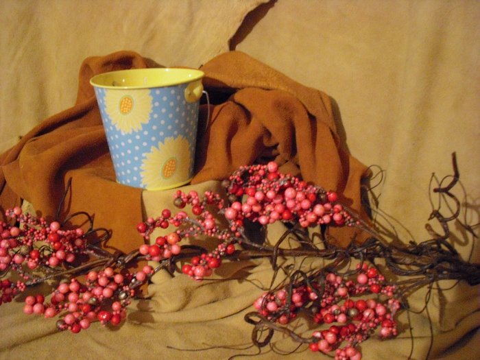 SOLD Honeysuckle Bucket Candle