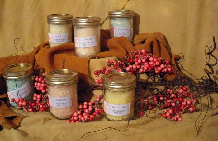 SOLD Baby Powder Bath Salts Jelly Jar -- SOLD