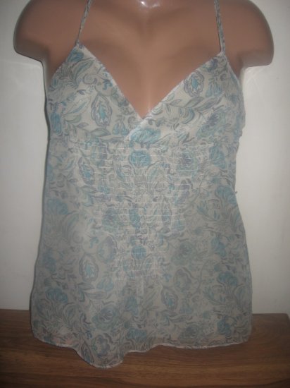 ABERCROMBIE SEXY SILK FLORAL CAMI TOP SZ S GR8 COND
