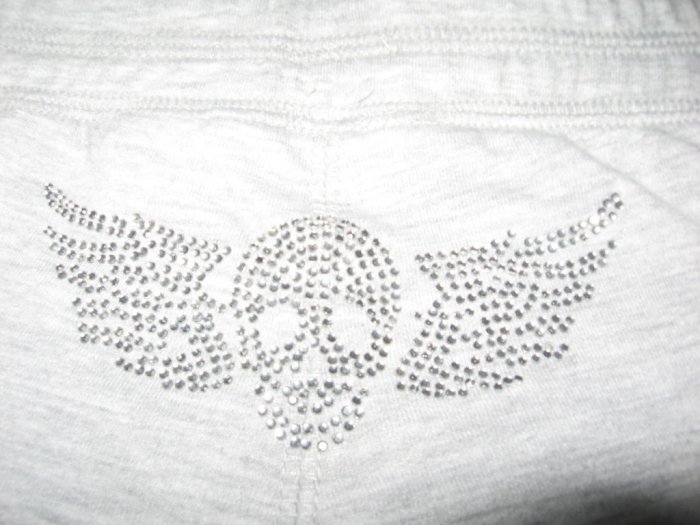 SO SEXY LOW SKULL EMBELLISHED BUTT GYM BEACH SHORTS S