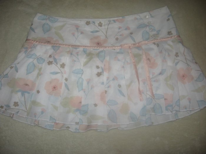 ABERCROMBIE CUTE PLEATED FLORAL PRINT MINI SKIRT SZ 8