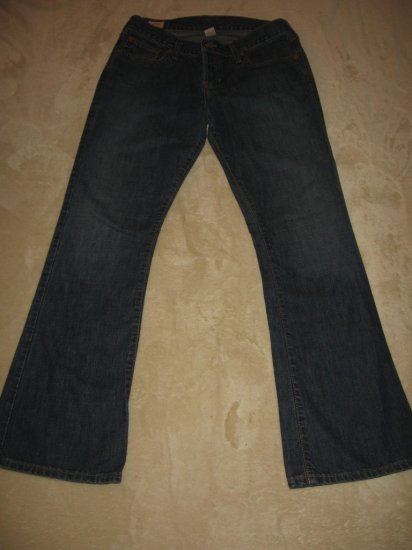 ABERCROMBIE NICE DARK DENIM FLARE JEANS SZ 4 SHORT GR8