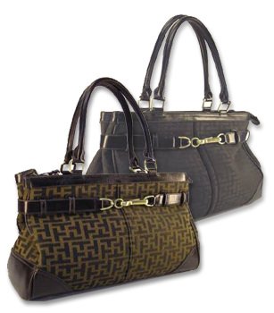 Stylish Buckle Tote: Brown