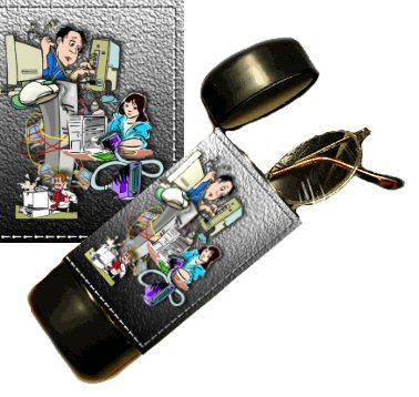 Computer Tech Eyeglass Or Sunglass Case