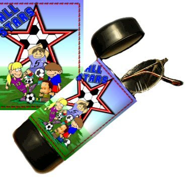 Soccer Kids Flip Top Eyeglass / Sunglass Case
