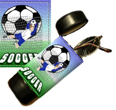 Soccer Flip Top Eyeglass / Sunglass Case