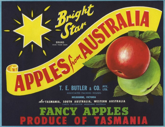 BRIGHT STAR APPLE CRATE LABEL