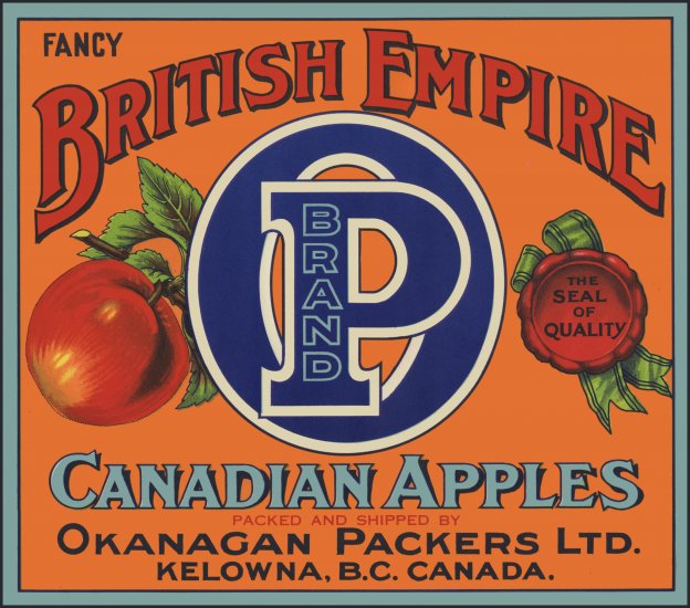 BRITISH EMPIRE CANADIAN APPLE CRATE LABEL