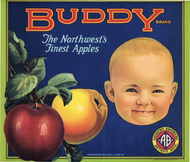 BUDDY APPLE CRATE LABEL