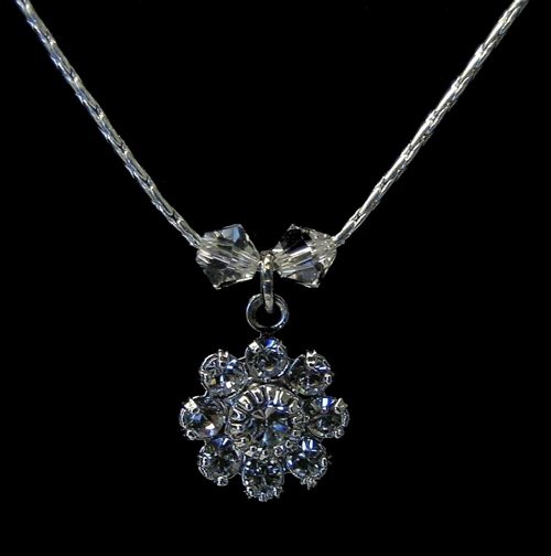 Crystals and Flower Necklace