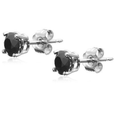 1 ct. Black Diamond Studs in Wood box