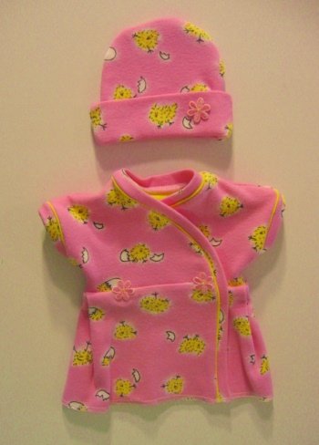 Pink Baby Chick Preemie Dress Set (fits infants 2-4 Pounds)