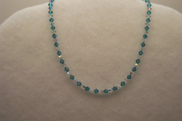 Blue Zircon and Crystal