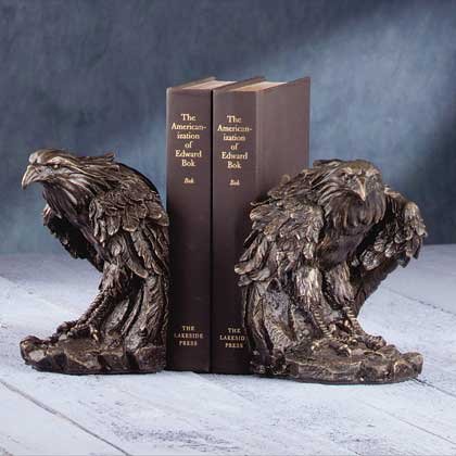 EAGLE BRONZE BOOKENDS