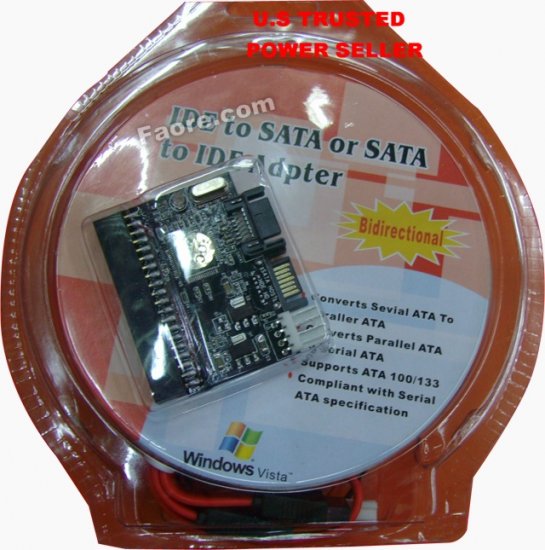 SATA to IDE or IDE to SATA adapter