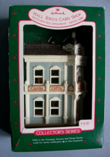 1988 Hallmark Ornament Hall Bro's Card Shop 5TH In Series