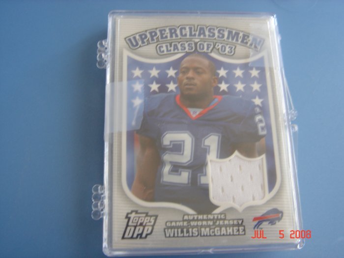 willis mcgahee 2006 topps dpp upperclassmen jersey