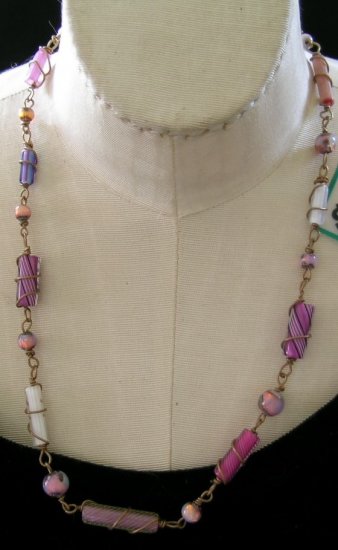 Art Glass Bead Necklace