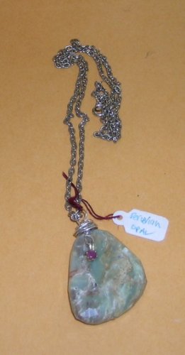 Peruvian Opal Pendant Necklace