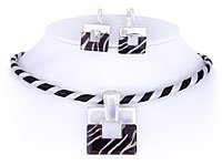 Zebra Print Choker Set