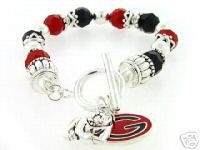 Georgia Bulldog Toggle Charm Bracelet