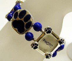 Blue Paw/Photo charm bracelet