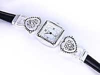 Black & Silver Brighton Look Heart Watch