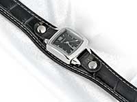Black Alligator Style Watch
