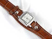 Brown Alligator Geneva Watch