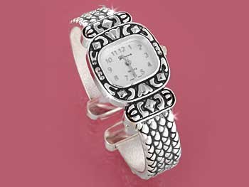 Silver Yurman Look Cuff Watch