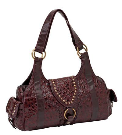 Embassy Solid Genuine Leather Burgundy Purse