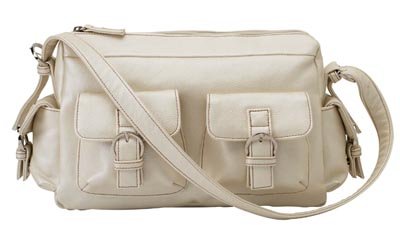 Embassy Pearl White Faux Leather Purse