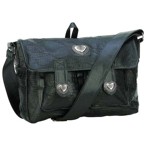 Embassyâ„¢ Italian Stoneâ„¢ Design Genuine Leather Black Purse