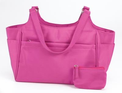 Embassy Pink Microfiber Purse with Coin Purse.