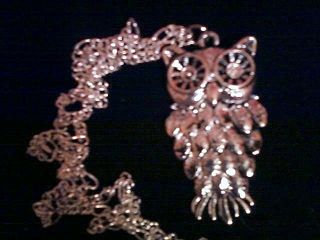 Silver-plated Owl Necklace.