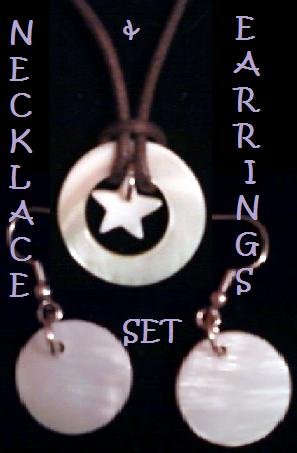Star Necklace with coordinating Earrings.