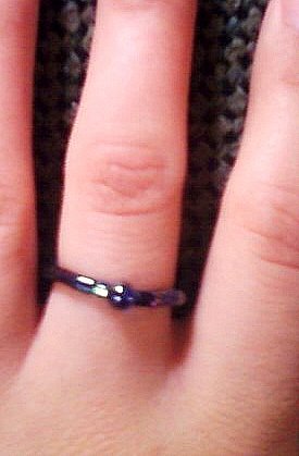 Cobalt Blue Beaded Ring.