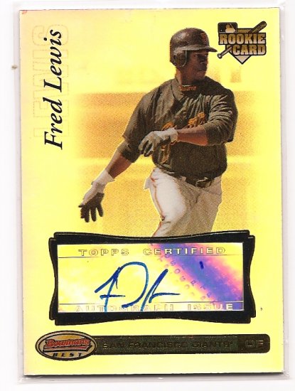 2007 Bowman Best Fred Lewis RC Auto
