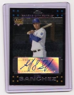 2007 Topps Chrome Angel Sanchez RC Auto