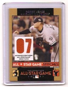 2007 Topps All Star Stitches Bobby Jenks Dual Jersey