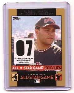 2007 Topps All Star Stitches Russell Martin Dual Jersey