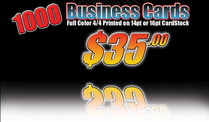 1000 Full Color Business Cards