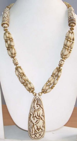 Bone Beaded Necklace