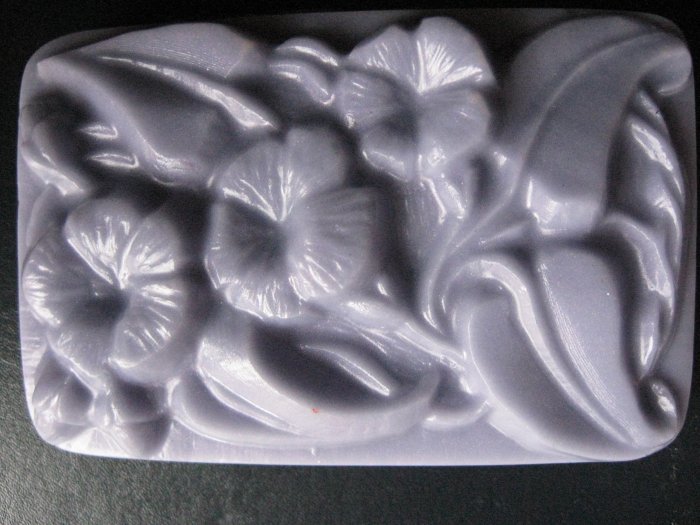 (Bergamot and Ylang Ylang )Violet Flower Silk and Shea Butter Glycerin Soap