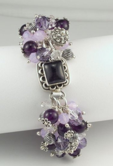 Sterling Silver and Amethyst Bracelet