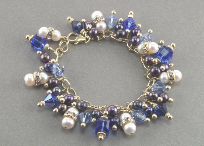 Swarovski Crystal and Freshwater Pearl Bracelet