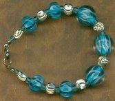Ocean Blue Lampwork Bracelet