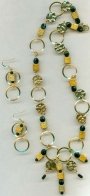 Gold Metallic Necklace Set