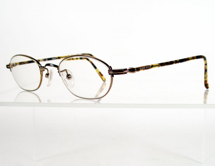 NINE WEST 14 Gold / Tortoise Eyeglass Frames
